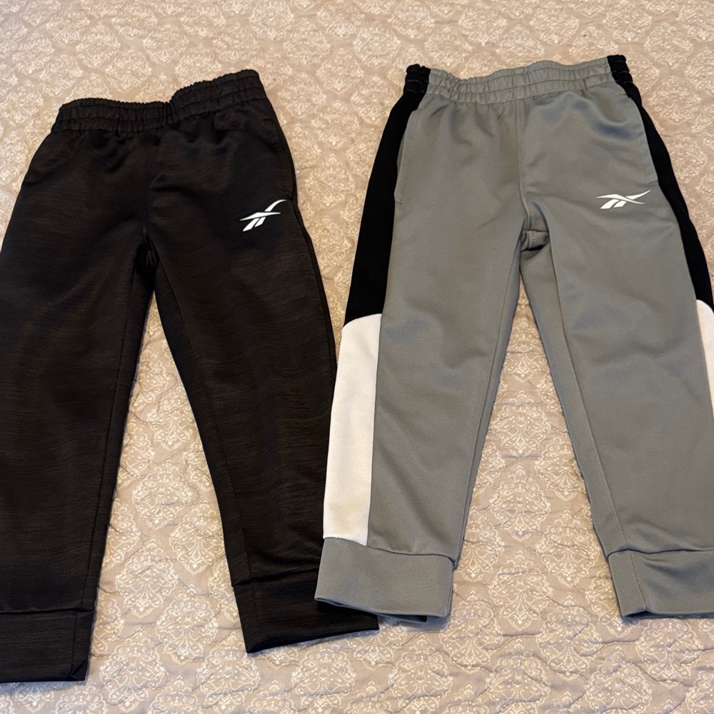 Reebok Kids' Black and Gray Jogger Pants Duo